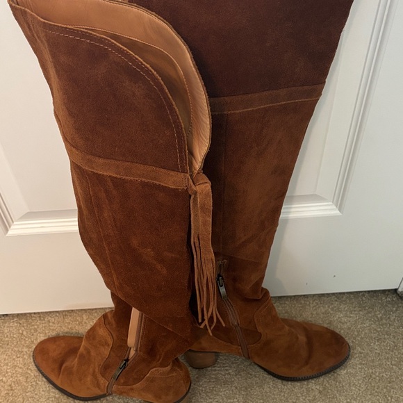 Franco Sarto Tan Suede Over the Knee Boots - Picture 4 of 4